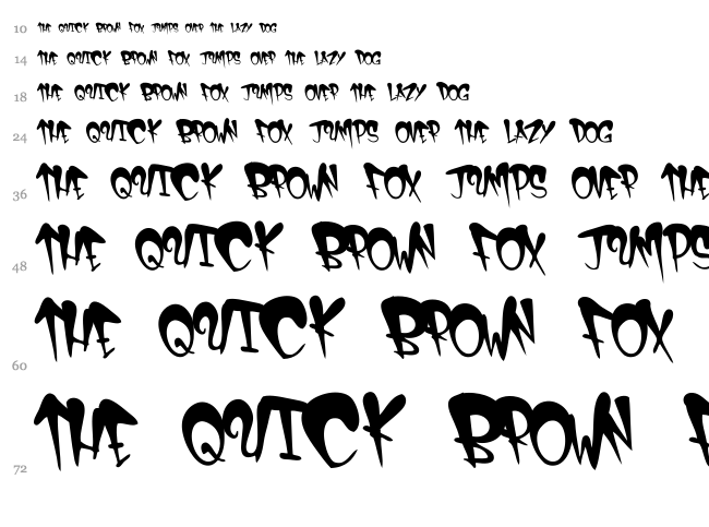 NY Fat font waterfall